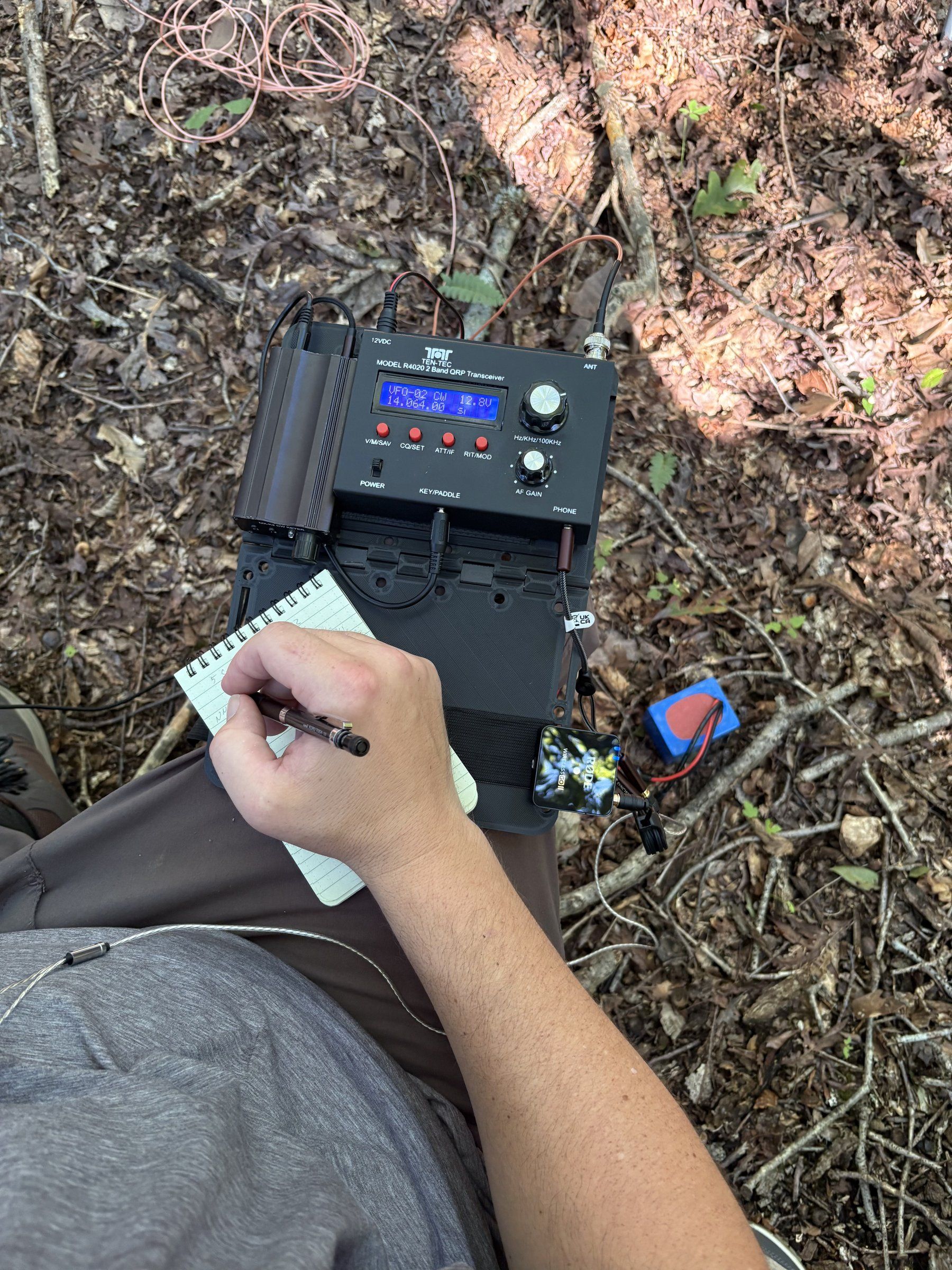 TenTec 4020 and 3D printed kneeboard